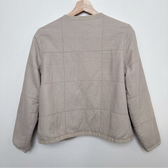 Old Navy Womens Small Quilted Khaki Open Jacket - Picture 13 of 14